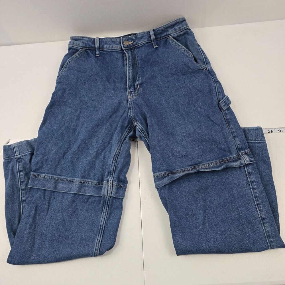 Hollister Ultra High-Rise Dad Jeans Vintage Stretch Dark Wash Size 11R (30x31) 4
